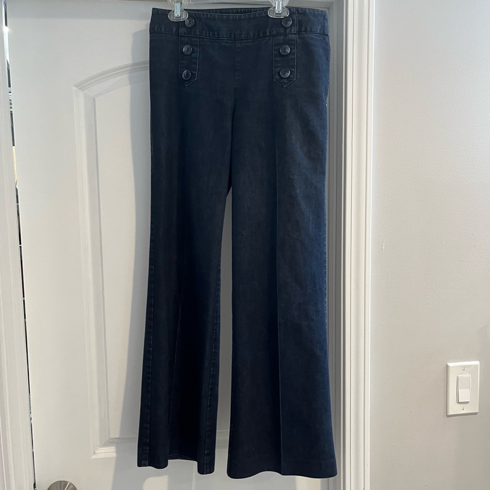 Vince Camuto Boot Cut Jeans with button detail size 0